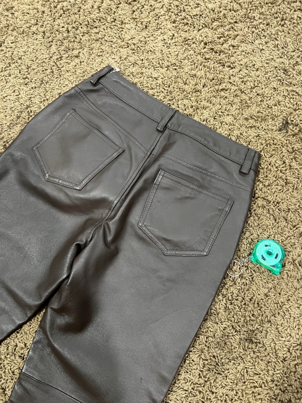 Newport News Jeanology vintage 90’s Brown Leather lined Bootcut Pants size 6 - Picture 9 of 11